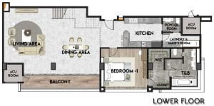 Lenoa Floor Plan of lower floor